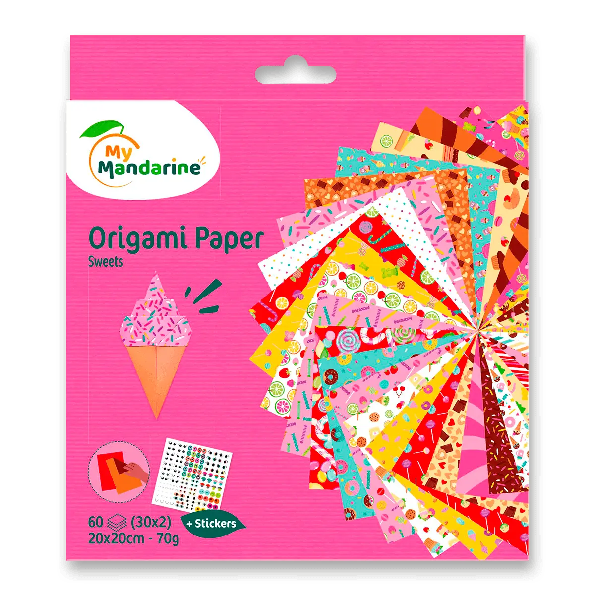 My Mandarine Origami Sladkosti - sada papírů - 60 listů