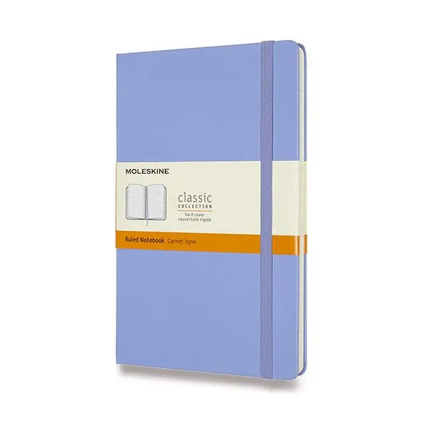 Zápisník Moleskine - tvrdé desky, L, linkovaný - nebesky modrý