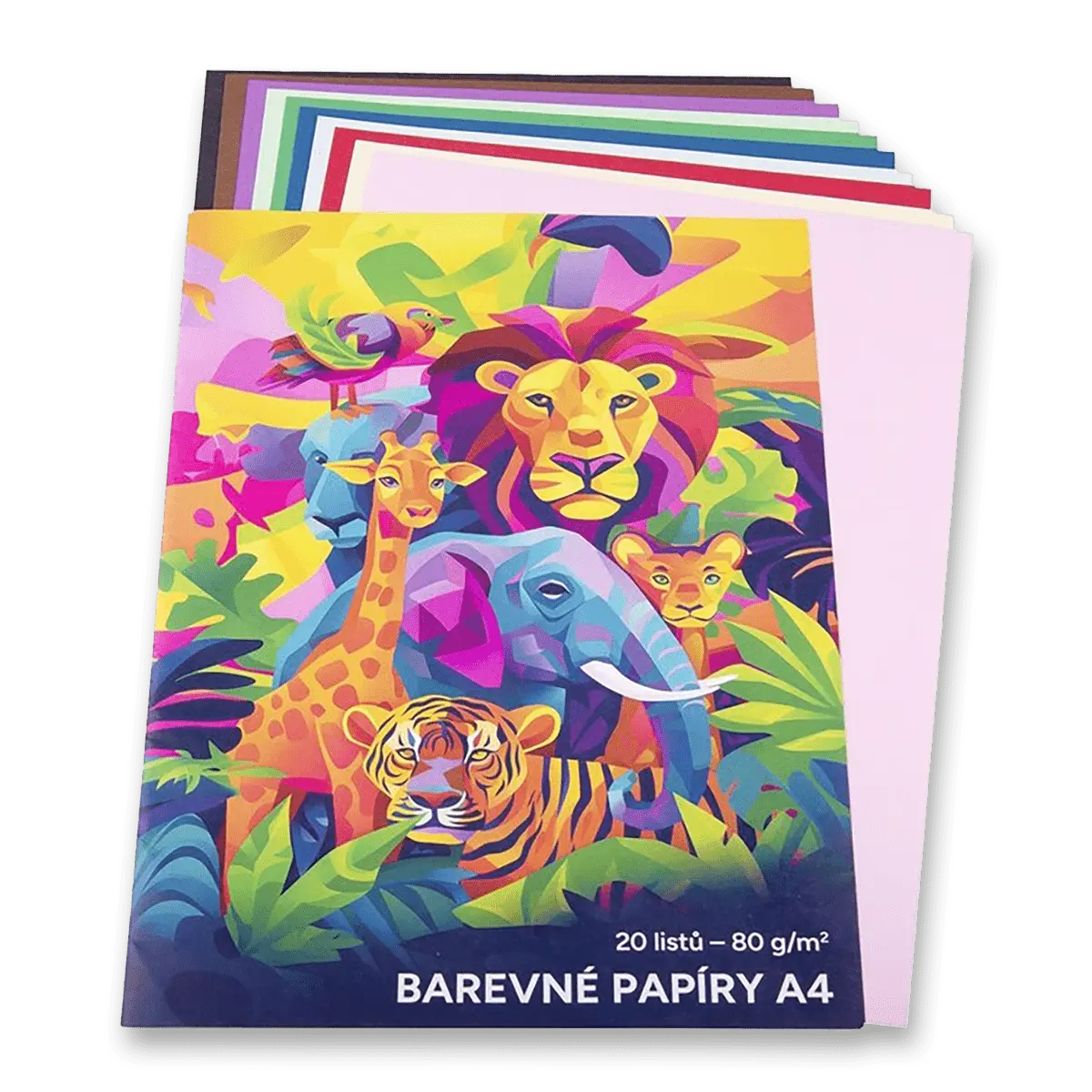 Papírny Brno Barevné papíry A4 20 listů 20 ks