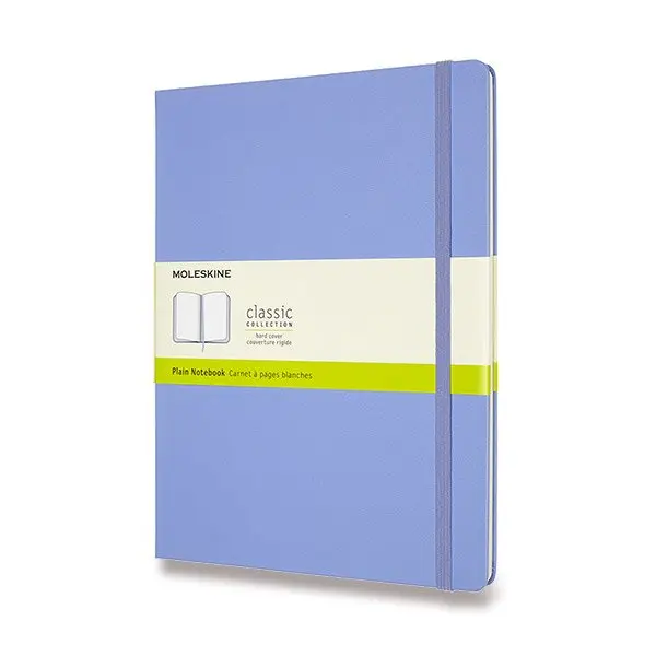 Zápisník Moleskine - tvrdé desky XL, čistý, nebesky modrý