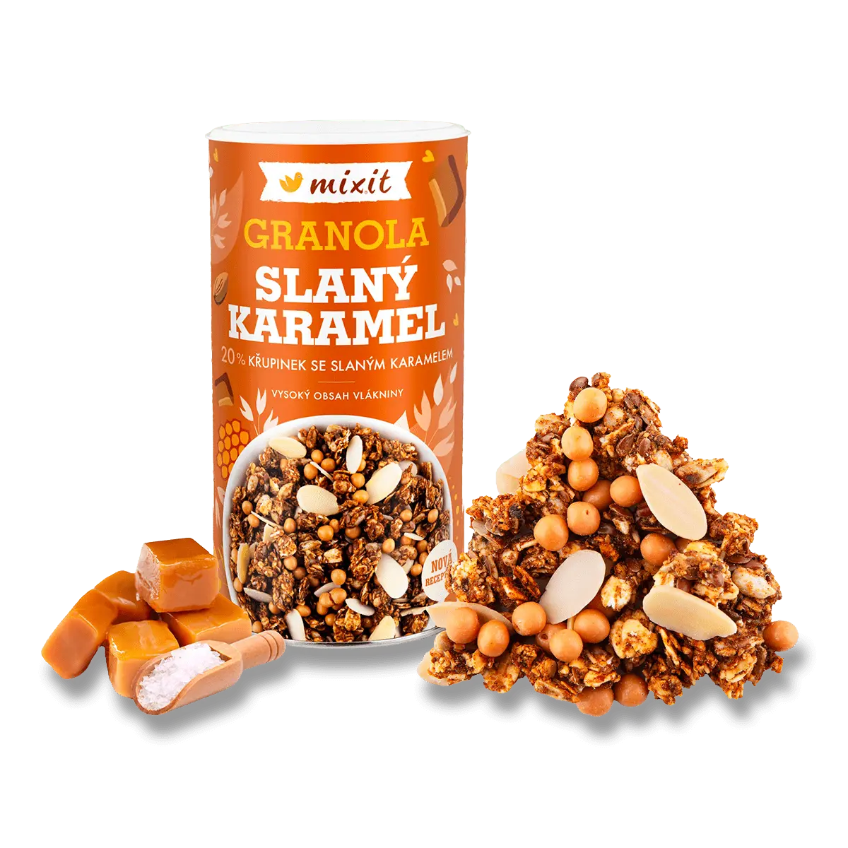 Mixit - granola - slaný karamel, 550 g