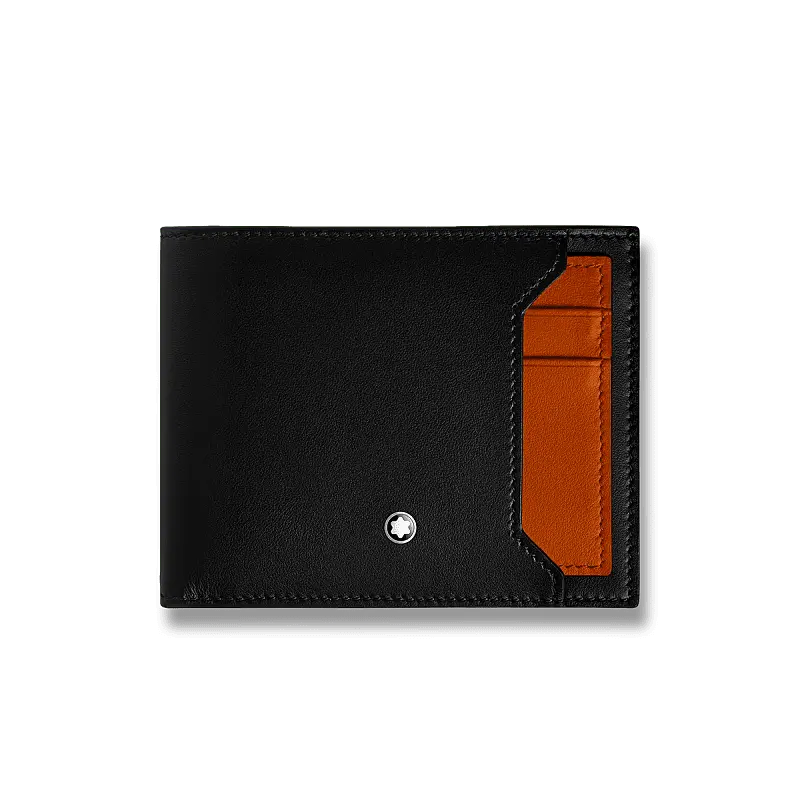 Peněženka Montblanc Meisterstück Soft 6 cc, černá/hnědá, odnímatelné pouzdro
