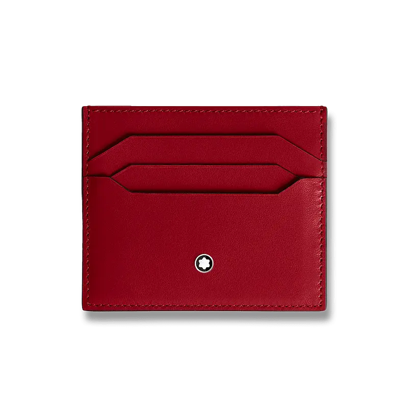Pouzdro na kreditní karty Montblanc Meisterstück 6 cc, červené