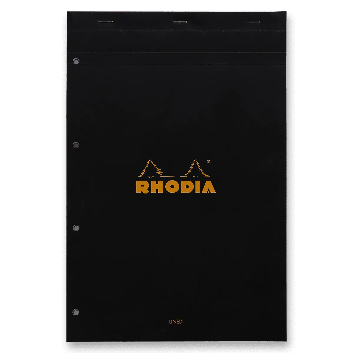 Rhodia Basic - šitý blok - A4+, 80 l., linkovaný, černý