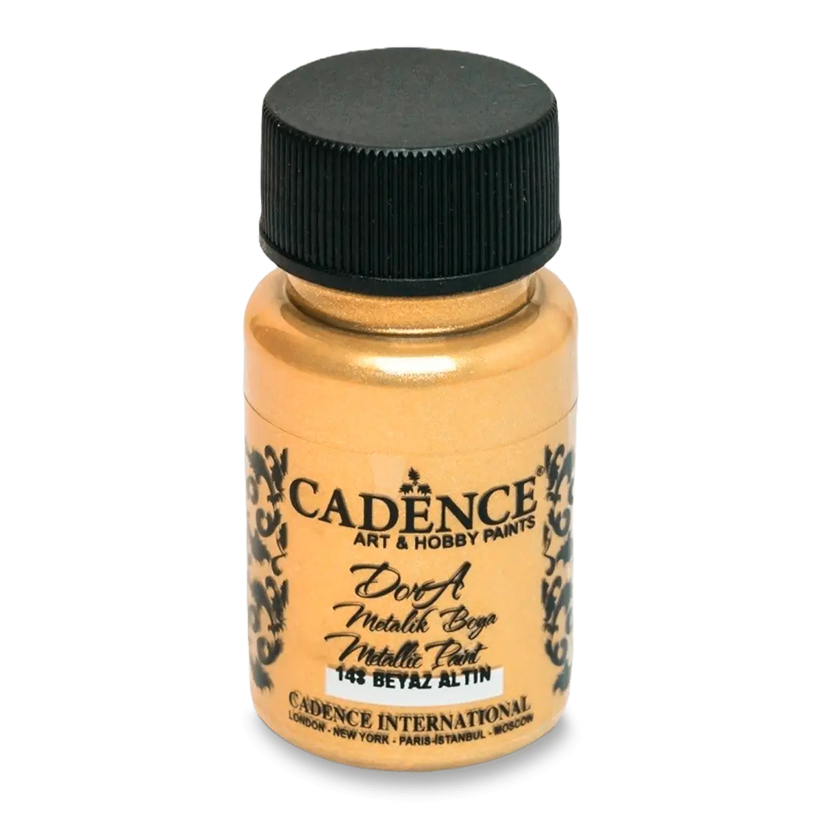Cadence Dora Metallic - barva na textil - 50 ml, bílé zlato