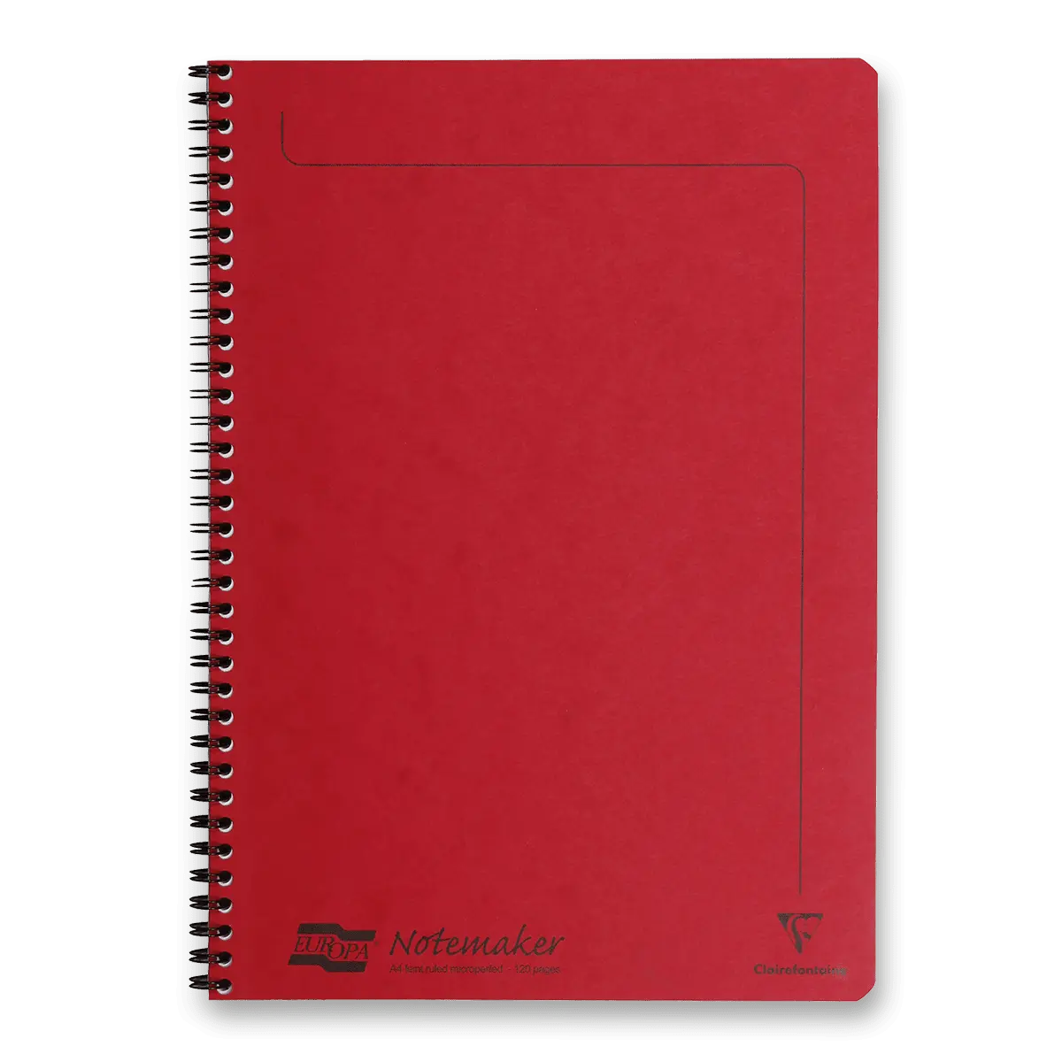 Clairefontaine Europa - kroužkový blok - A4, 60 l., linkovaný, červený