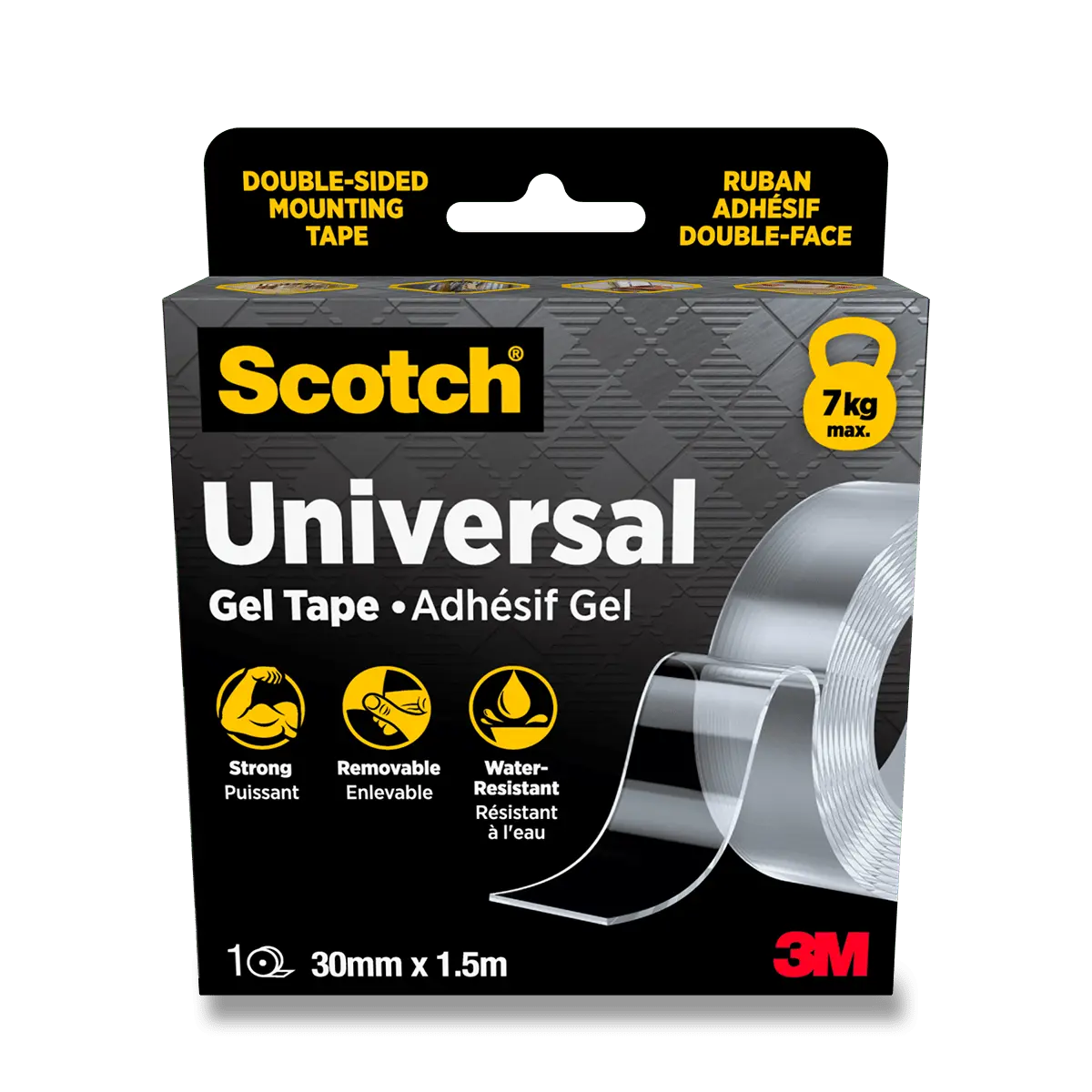 Scotch Universal - univerzální oboustranná nano páska - transparentní, 30 mm x 1,5 m