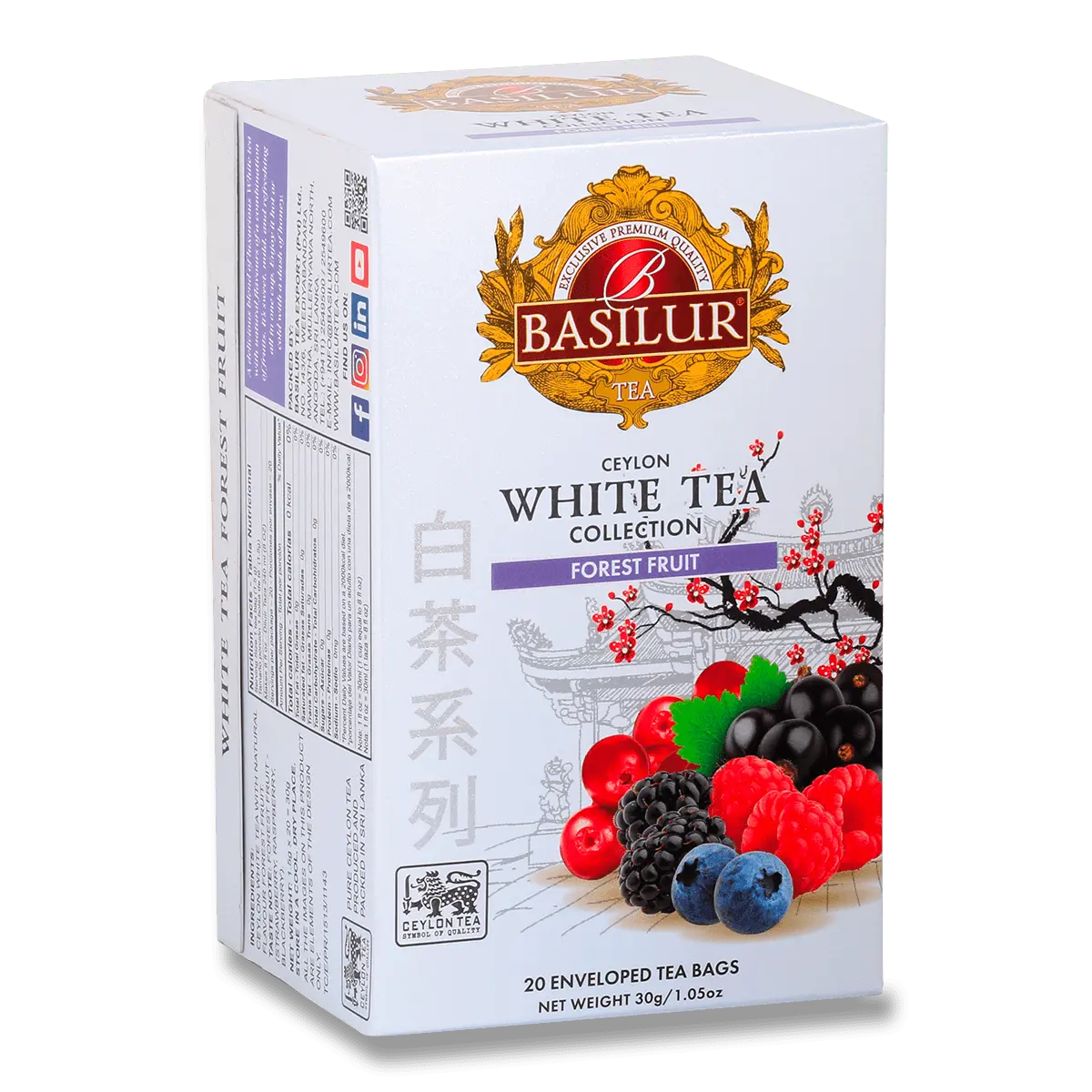 BASILUR White Tea Forest Fruit přebal 20x1,5g