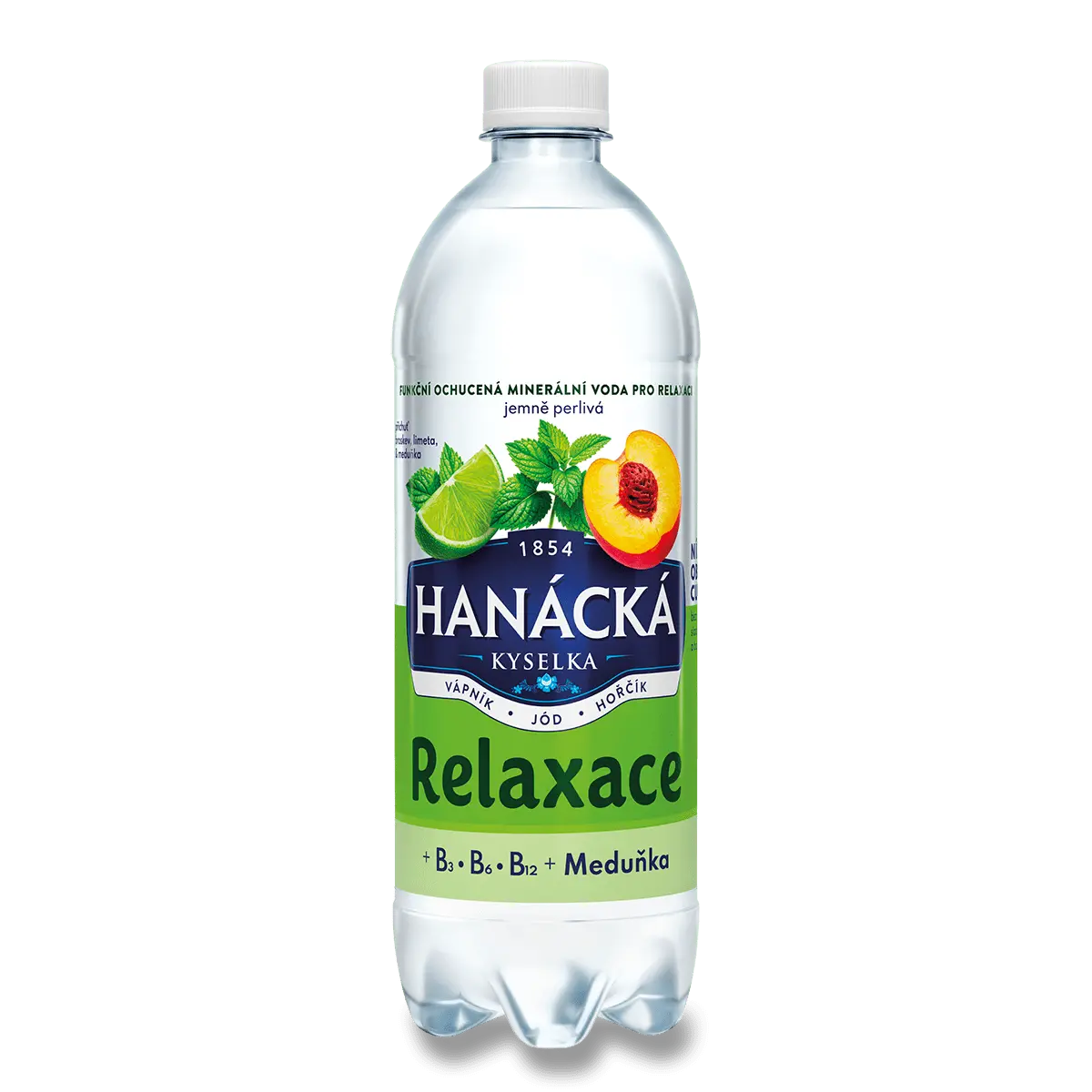Hanácká kyselka Relaxace - ochucená minerální voda - meduňka, 700 ml