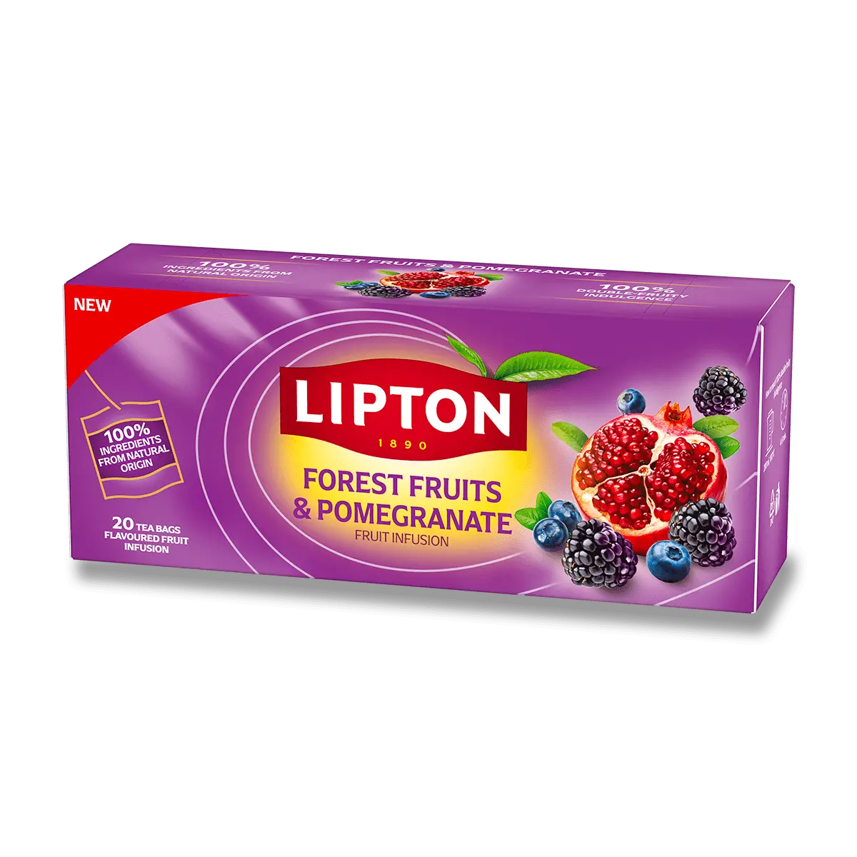 Lipton Fruit Infusion - ovocný čaj - lesní plody a granátové jablko, 20 sáčků
