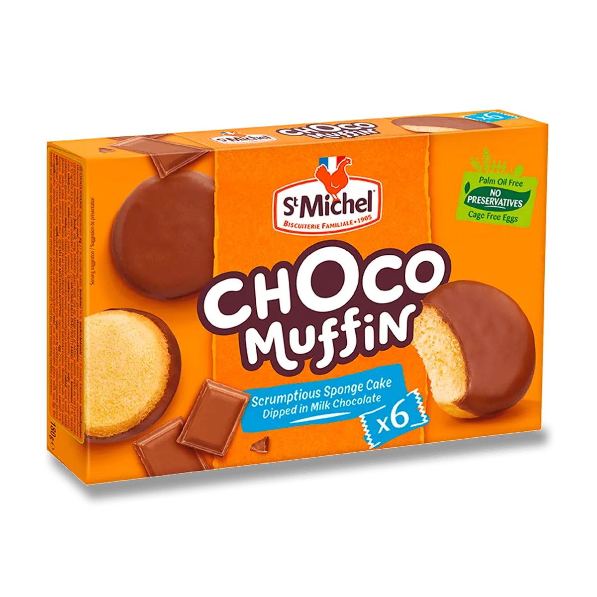 St Michel Choco Muffin - měkké pečivo s mléčnou čokoládou - 180 g