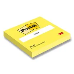 Bločky Post-it 76 x 76 mm - neonově žlutý, 6 ks
