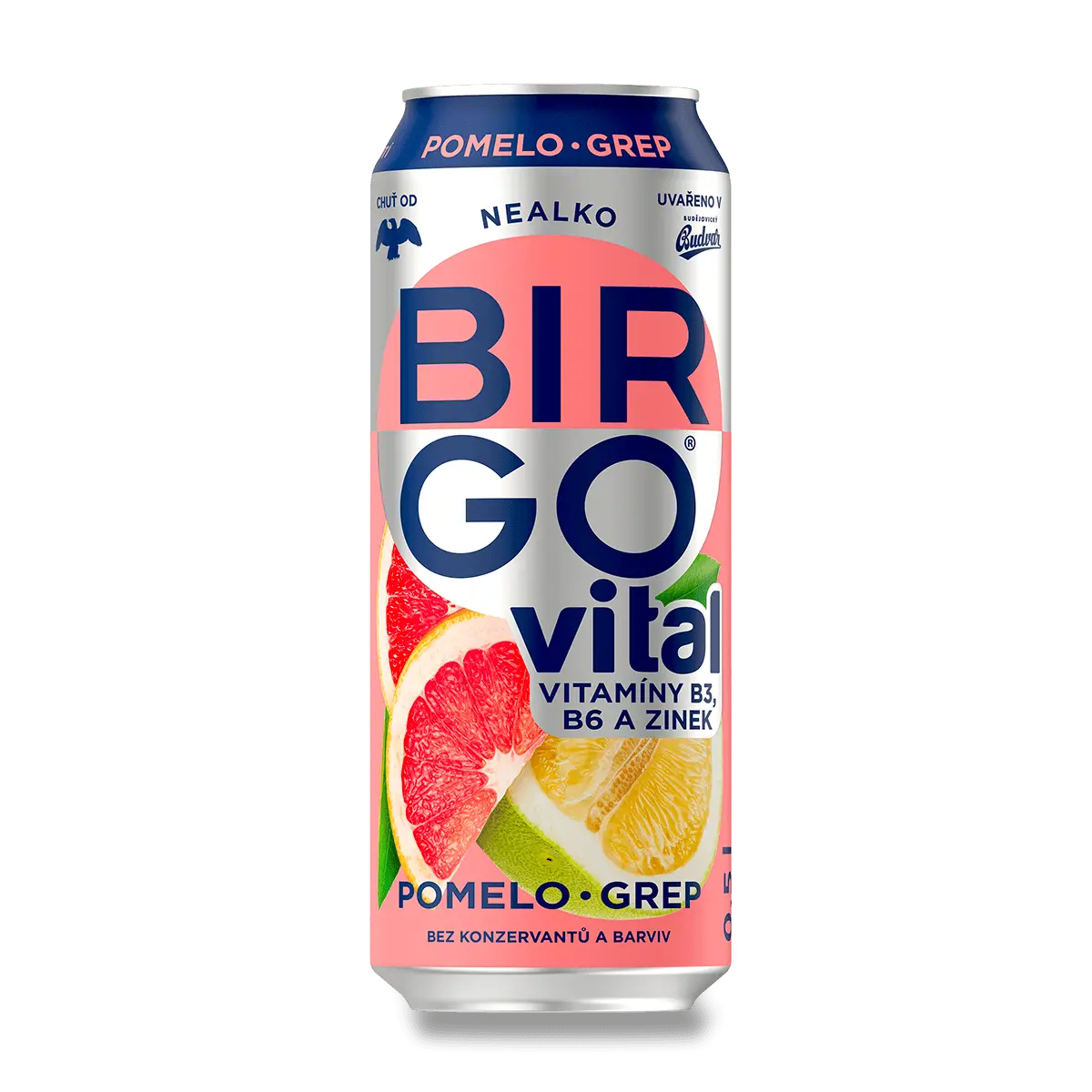 Birgo Vital - nealkoholické pivo - 500 ml, Pomelo & Grep