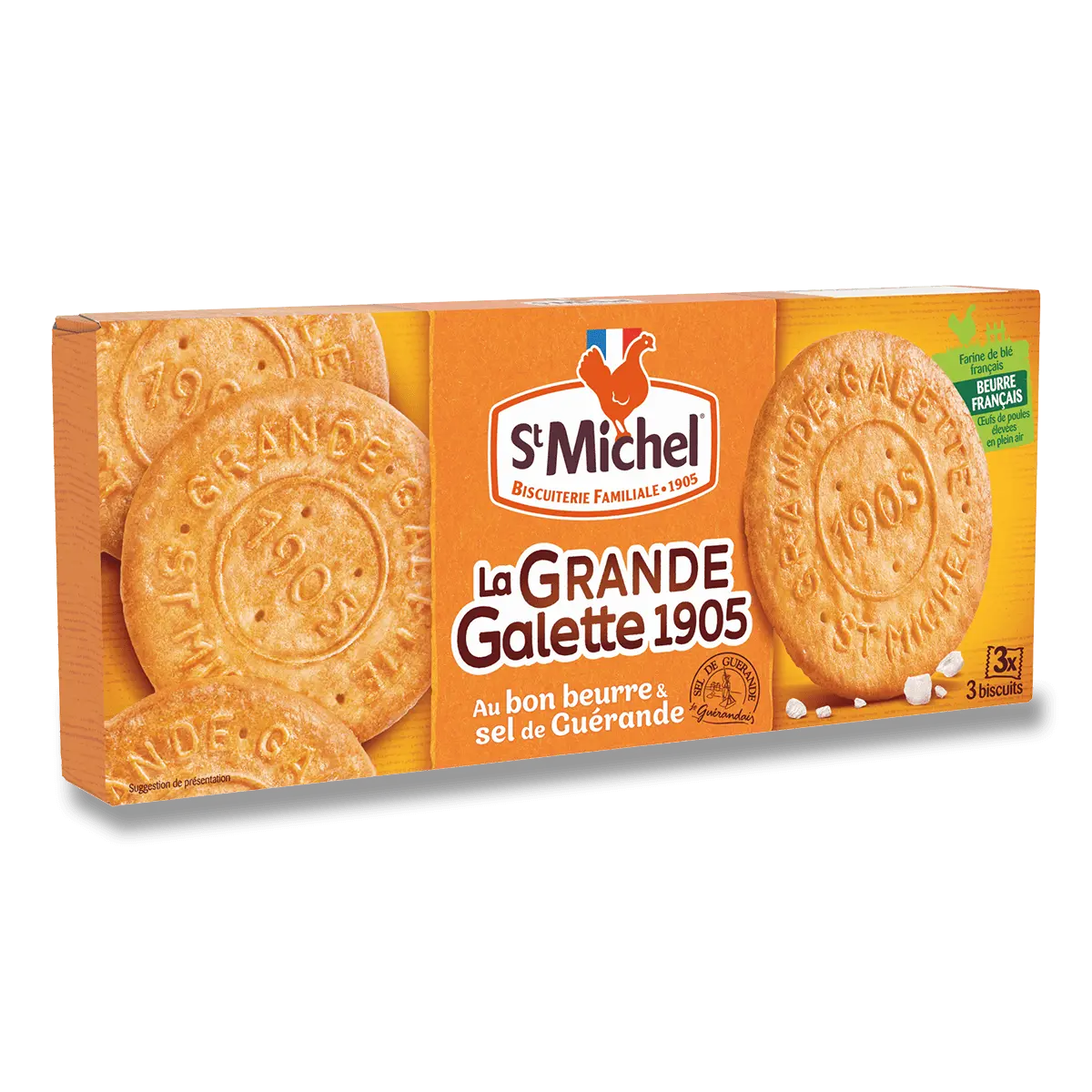 St Michel Grande Gallete - galetky s mořskou solí - 150 g