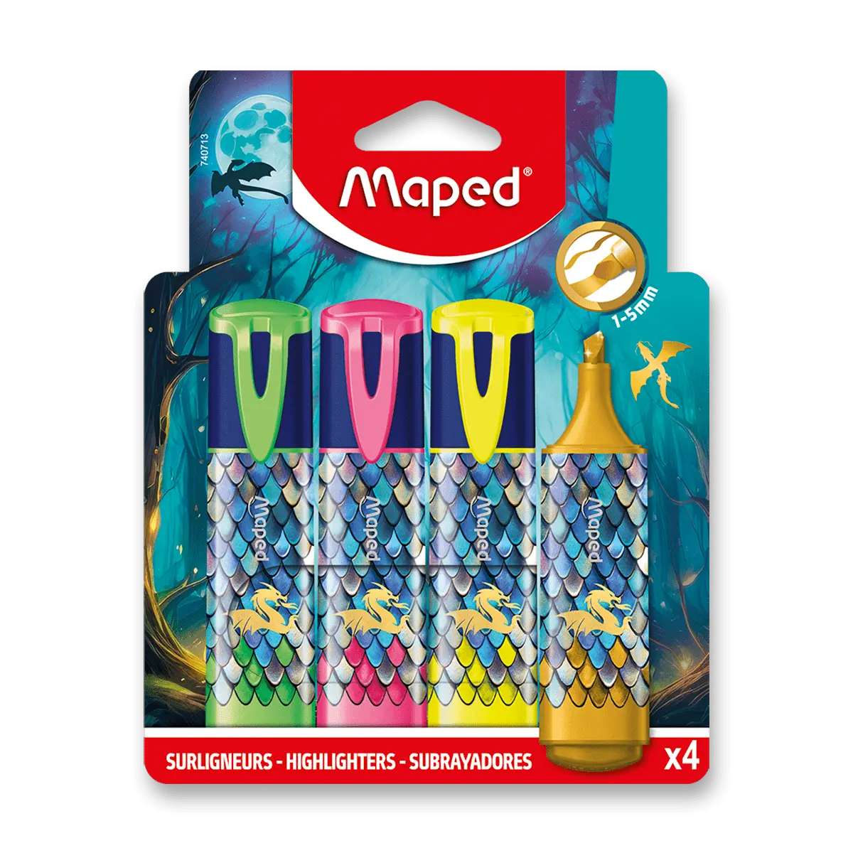 Maped Dragon - zvýrazňovač - 4 barvy