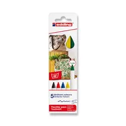 Edding 4600 - popisovač na textil - sada 5 barev