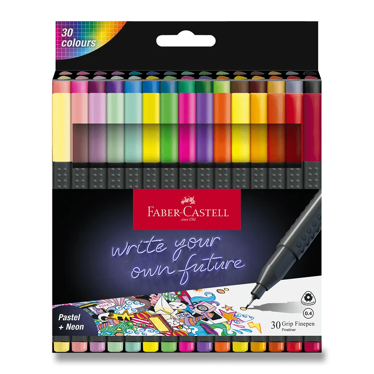 Faber-Castell Grip - fineliner - 30 barev