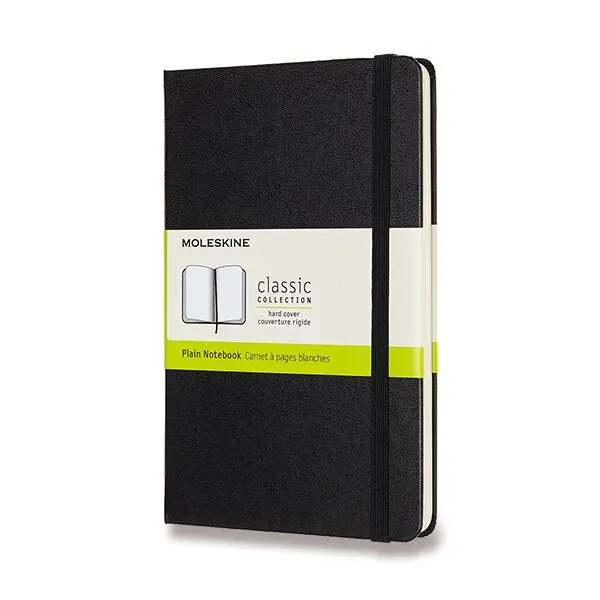 Zápisník Moleskine - tvrdé desky, M, čistý - černý