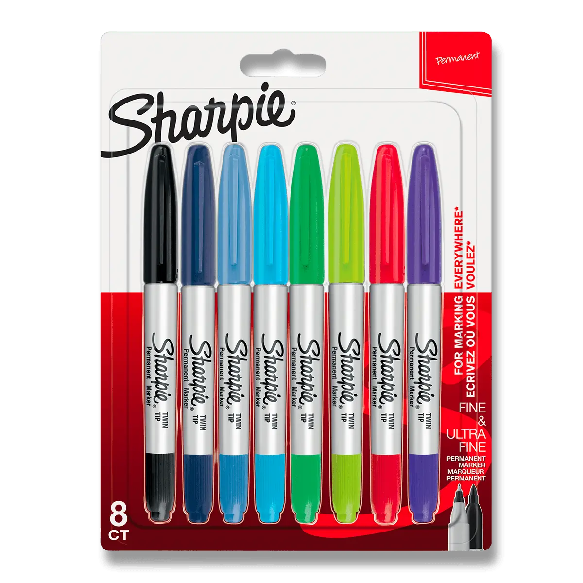 Sharpie Twin Tip - permanentní popisovač - sada 8 barev