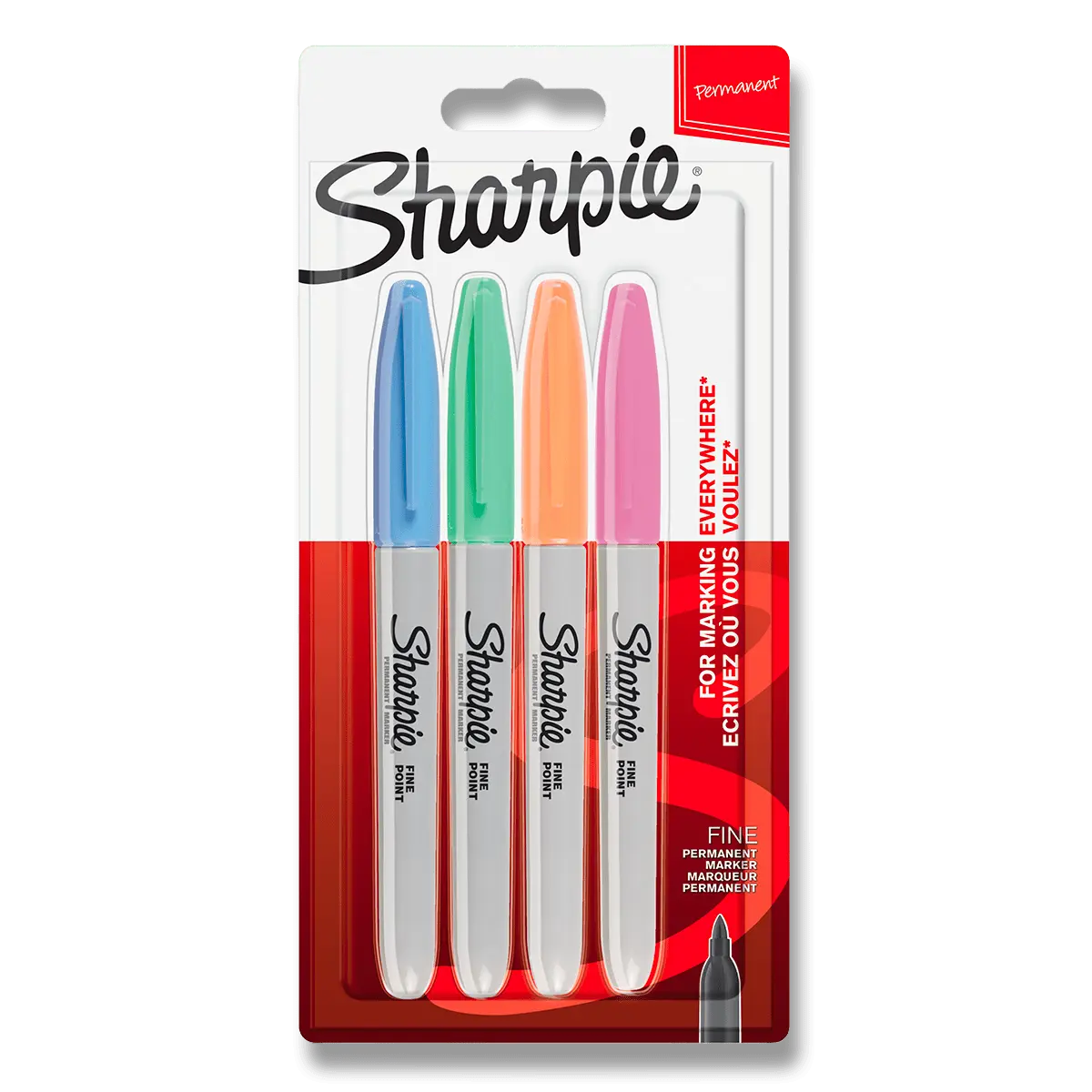Sharpie Fine - permanentní popisovač - sada 4 ks, pastelové barvy