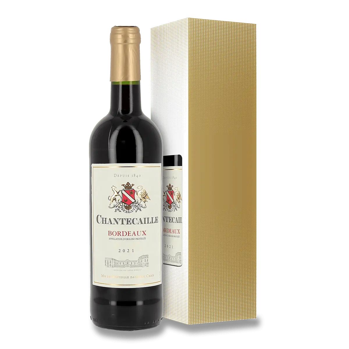 Bordeaux Chantecaille - červené víno - 0,75 l,  dárkové balení