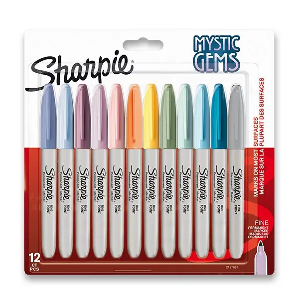 Sharpie fine mystic permanentní popisovač - sada 12 barev