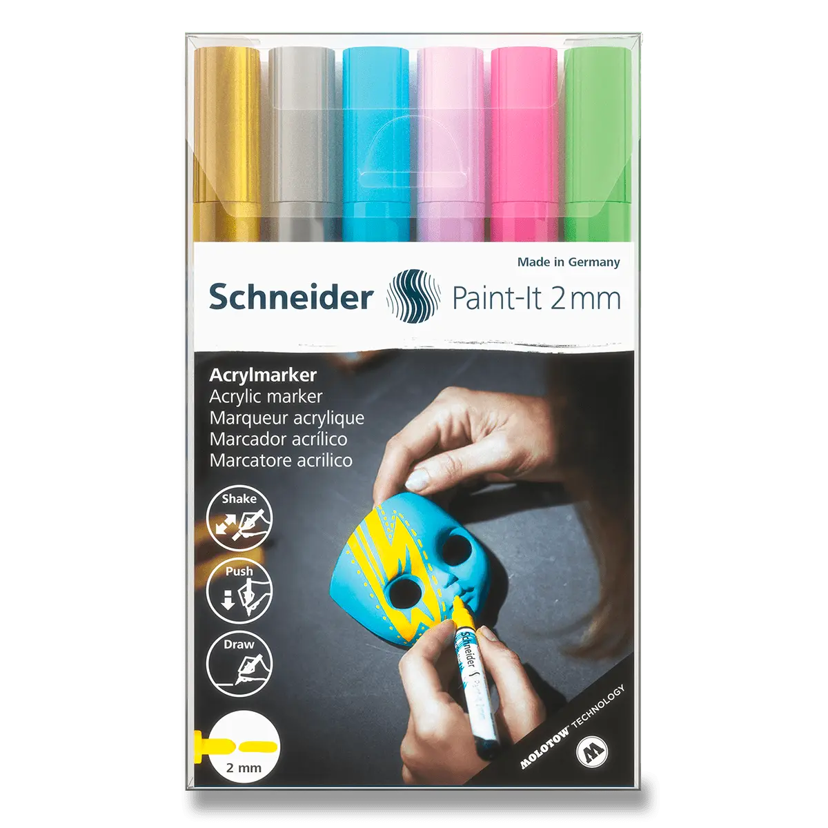 Schneider Paint-It 310 - akrylový popisovač - souprava V2, 6 barev