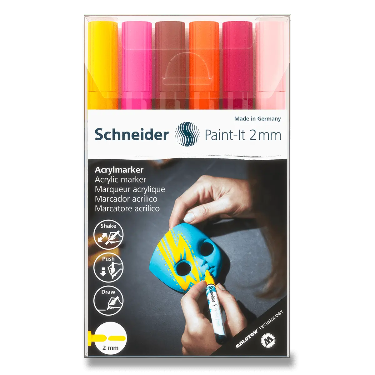 Schneider Paint-It 310 - akrylový popisovač - souprava V3, 6 barev