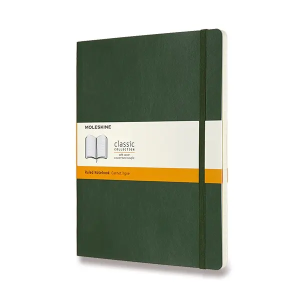 Moleskine - zelený zápisník Soft