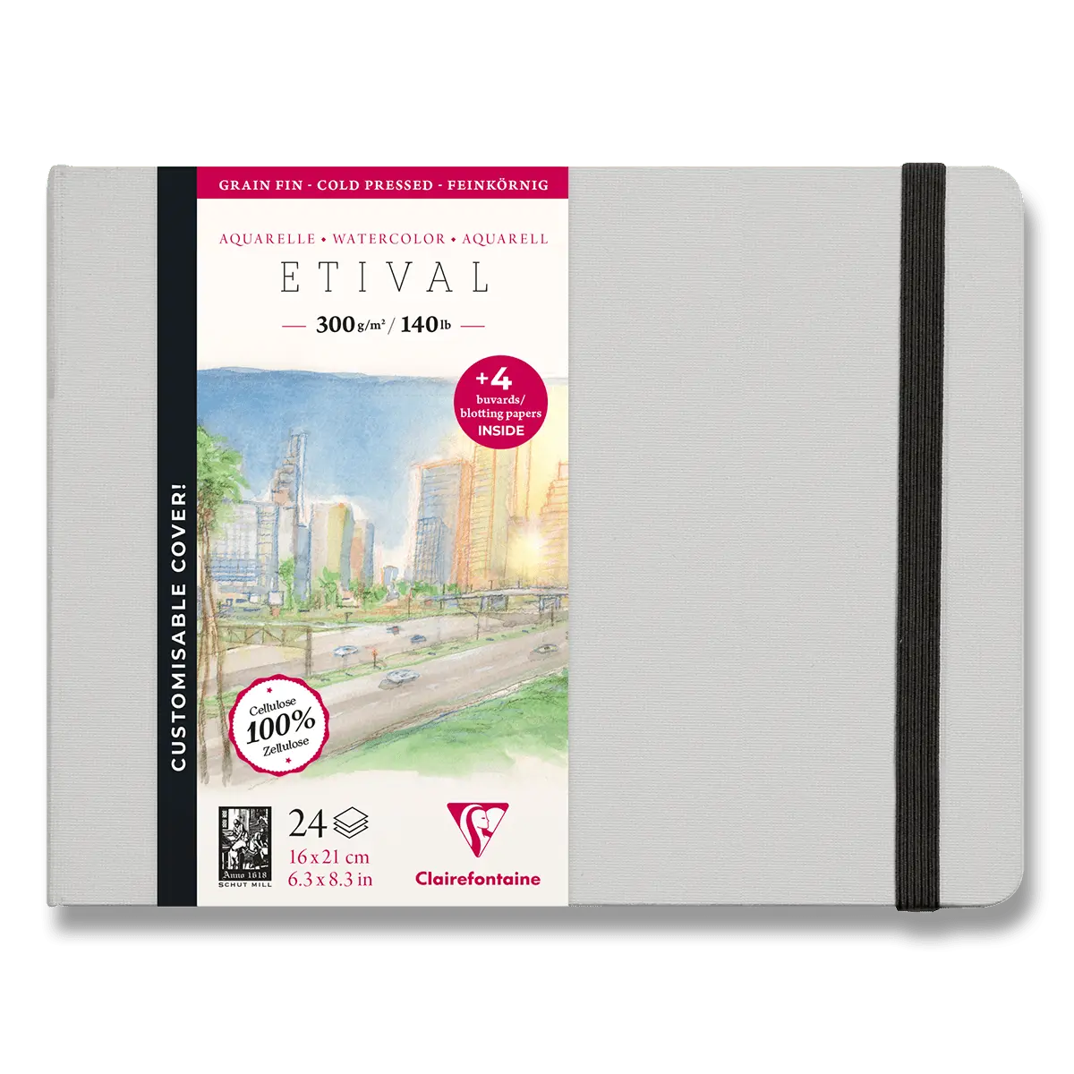 Clairefontaine Etival Cold Pressed - akvarelové album - 21 x