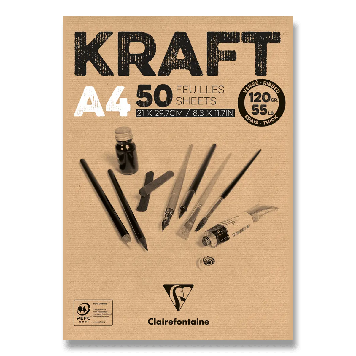 Skicák Kraft A4, 50 listů, 120g/m2