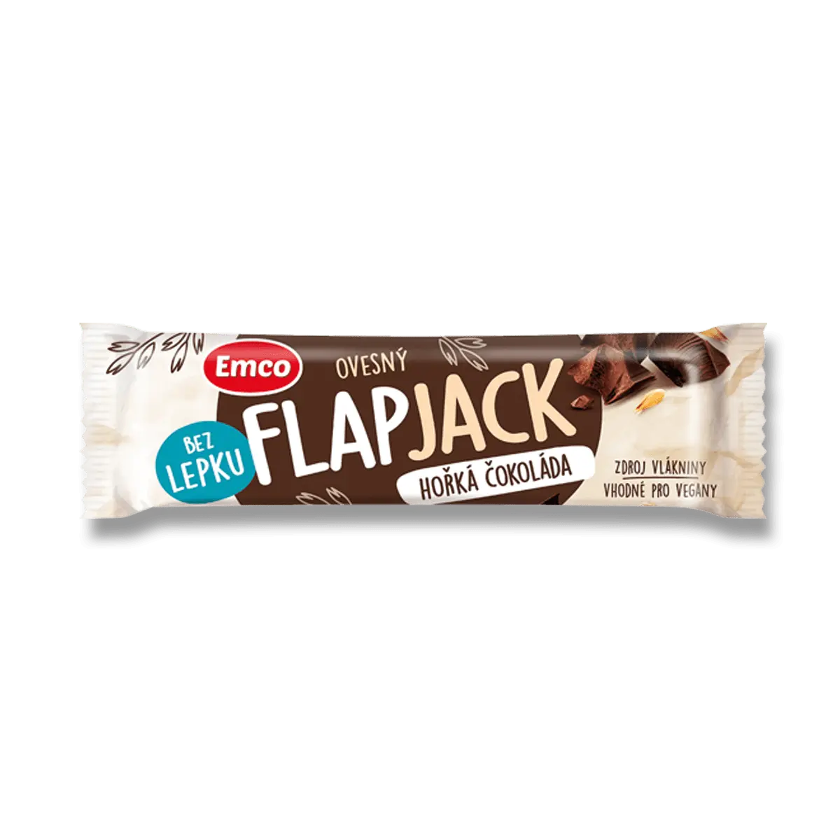 Emco Flapjack - ovesná tyčinka - hořká čokoláda, 45 g