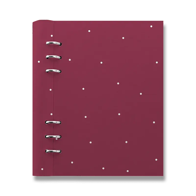 Diář Filofax Clipbook Timeless A5 polka dot burgundy