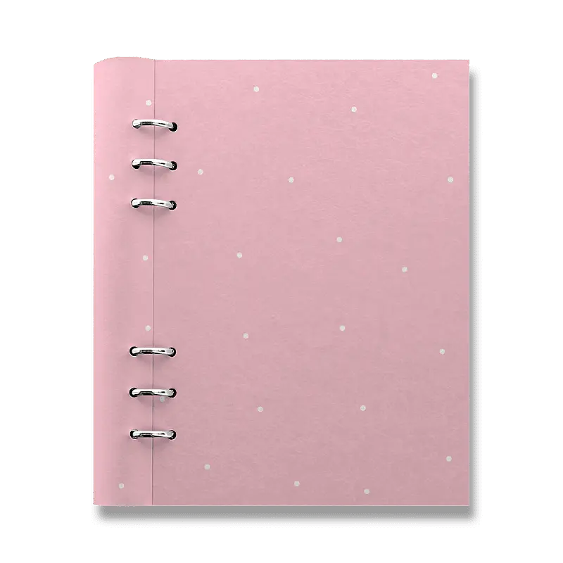 Diář Filofax Clipbook Timeless A5 polka dot pink