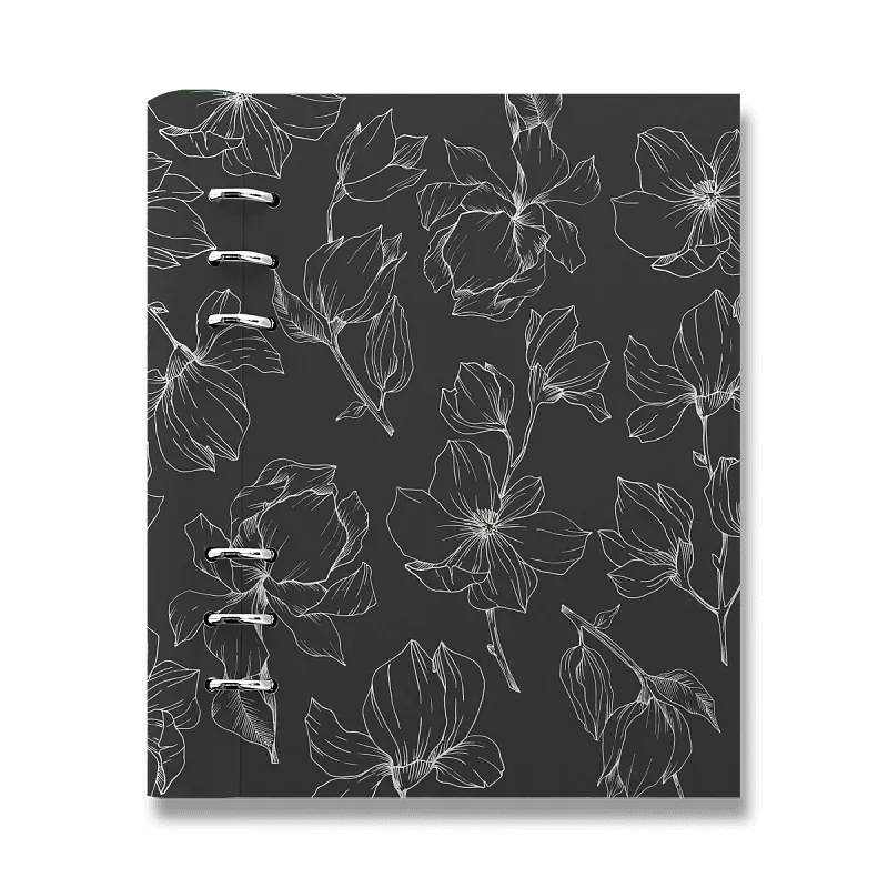 Diář Filofax Clipbook Floral A5 magnolia charcoal