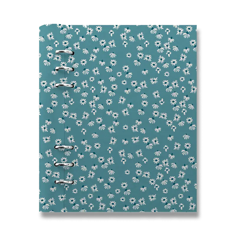 Diář Filofax Clipbook Floral A5 daisy teal