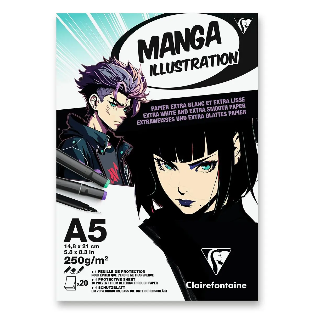 Clairefontaine Manga Illustration - blok -