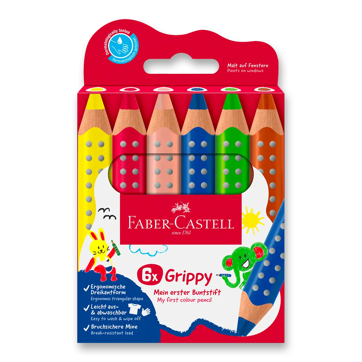 Faber-Castell Grippy - pastelka - sada 6 barev