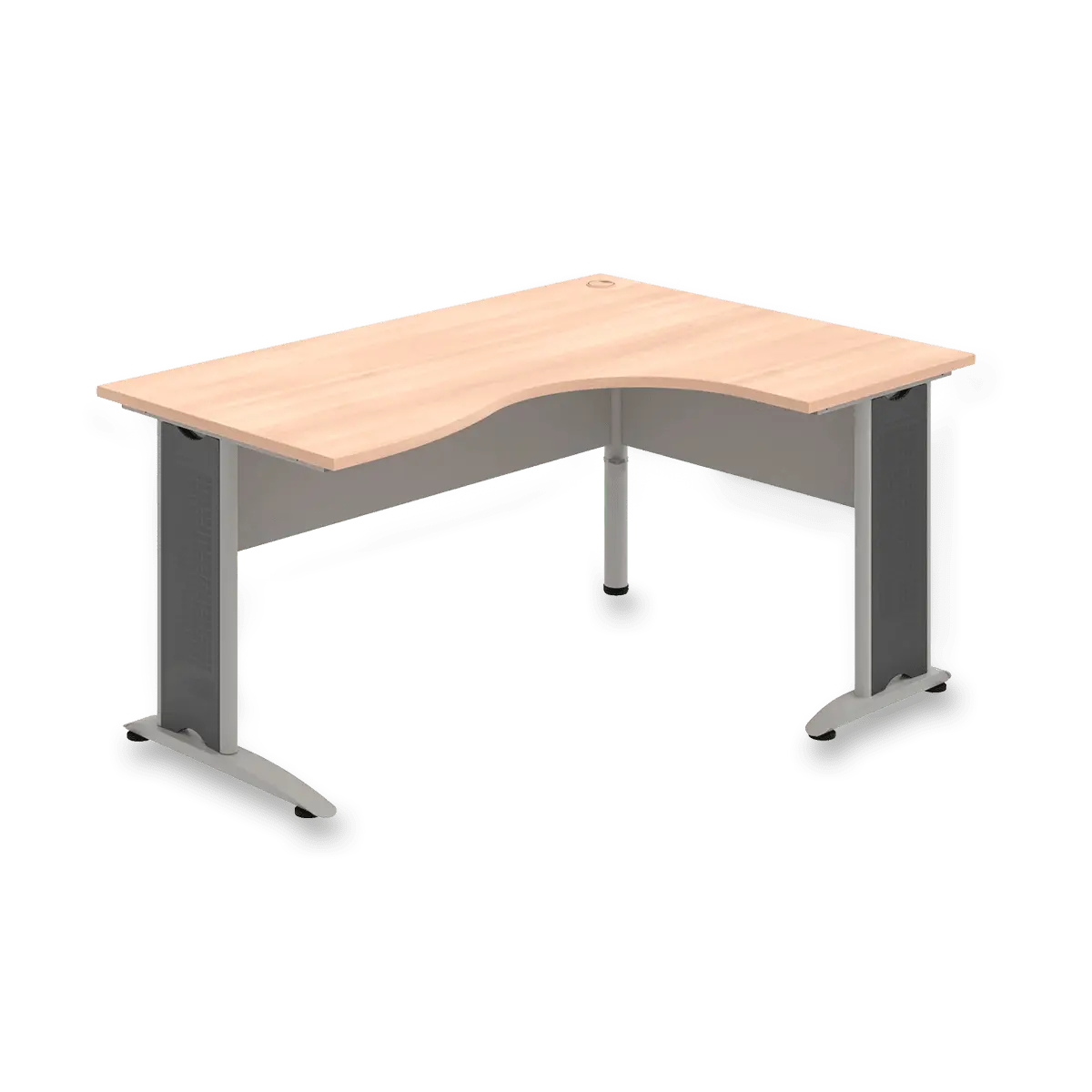 Hobis CROSS CE 2005 L - kancelářský rohový stůl - 160 cm, akát/ šedá / 200 šedá