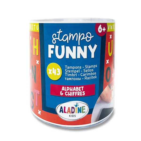 Aladine Stampo Funny - razítka - 43 ks, Abeceda a číslice