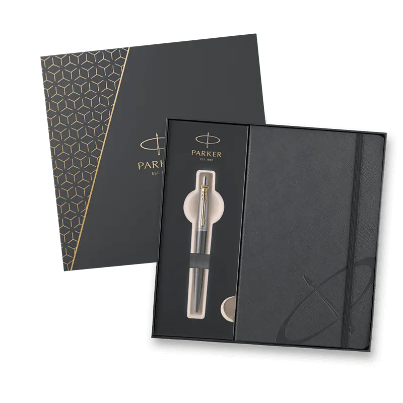 Parker Jotter XL Core Grey GT kuličkové pero, dárková sada se zápisníkem