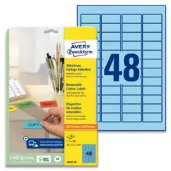 Avery Zweckform - nepermanentní etikety -  45,7 x 21,2 mm, 960 etiket, modré
