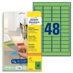 Avery Zweckform - nepermanentní etikety -  45,7 x 21,2 mm, 960 etiket, zelené