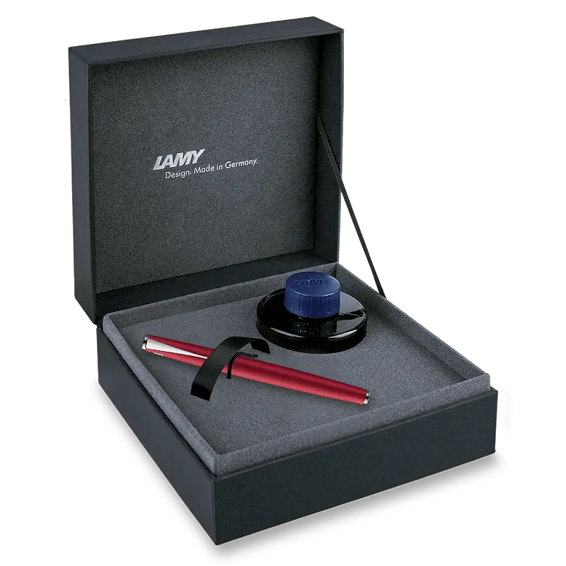 LAMY studio royal red matt plnicí pero, dárková sada s inkoustem