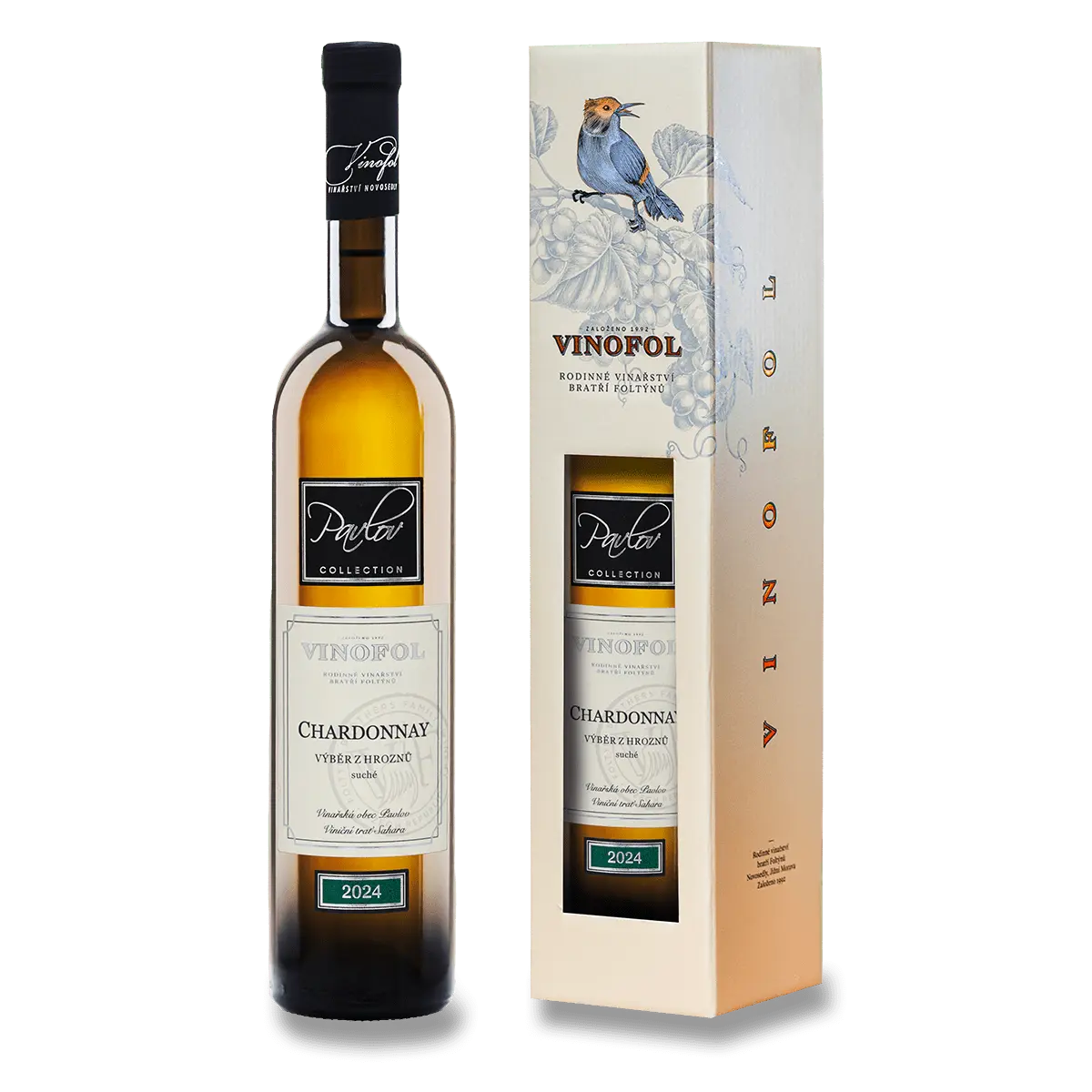 Chardonnay Výběr z hroznů - bílé víno - 0,75 l, dárkové balení