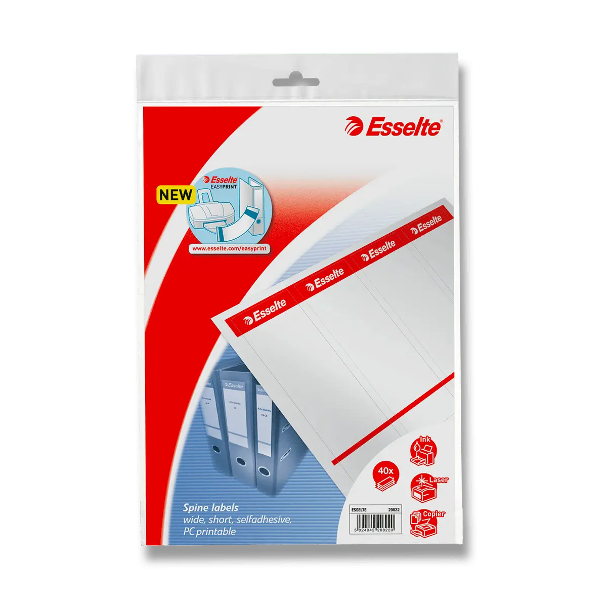 Esselte Easy Print - samolepicí štítky 75 mm, 40 ks
