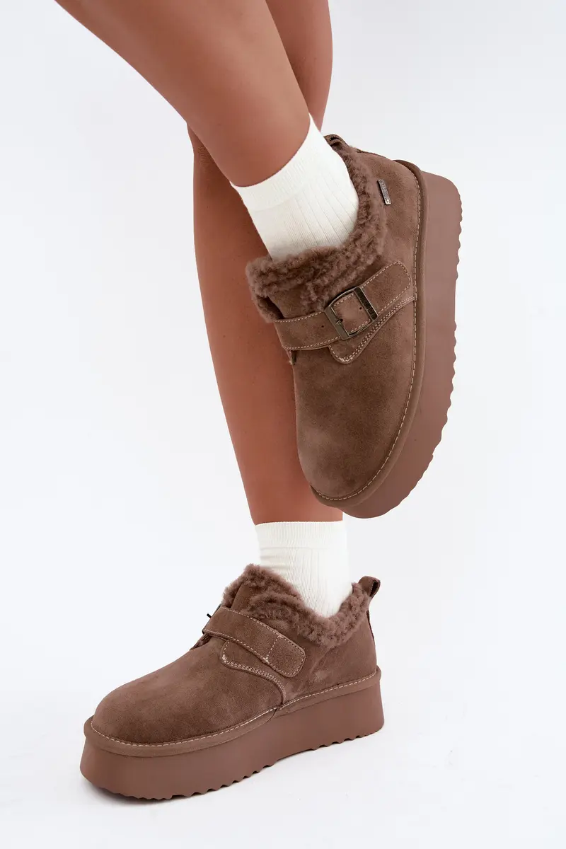 BIG STAR SHOES Zimní sněhule z pravé kůže