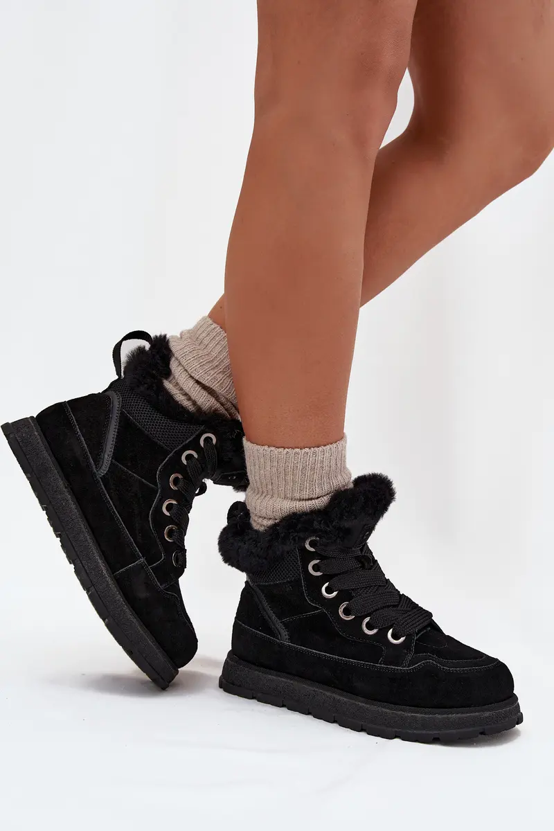 BIG STAR SHOES Dámské Zimní Boty Na Platformě S Kožíškem Big Star