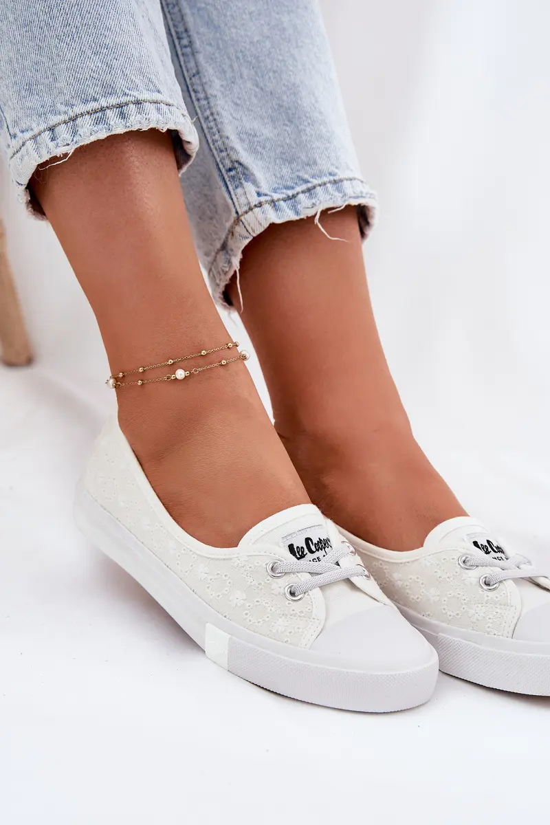 DÁMSKÉ BALERÍNY LEE COOPER LCW-25-31-3447 BÍLÁ Barva: BÍLÁ, Velikost: 38