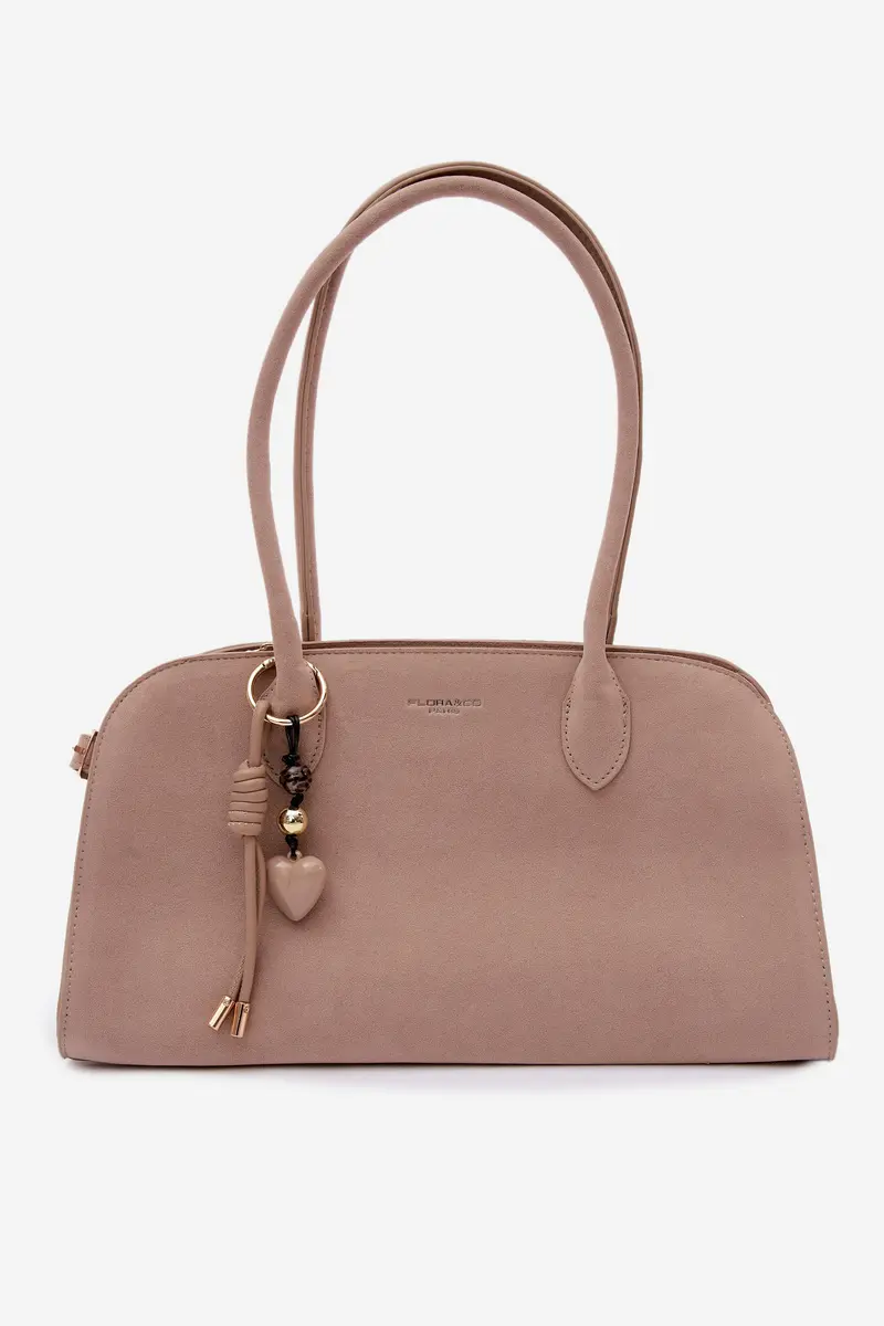 Flora&amp;Co béžová kabelka ze semiše